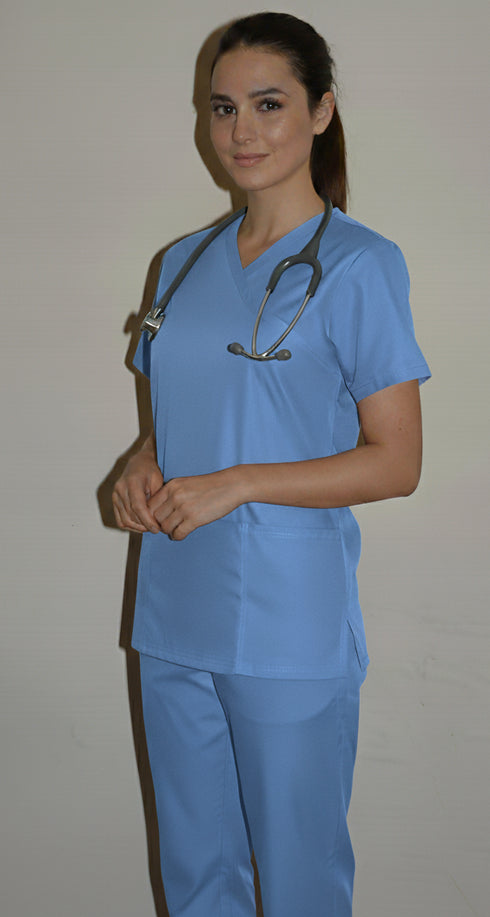 Women's 2-Pocket Mock Wrap Scrub